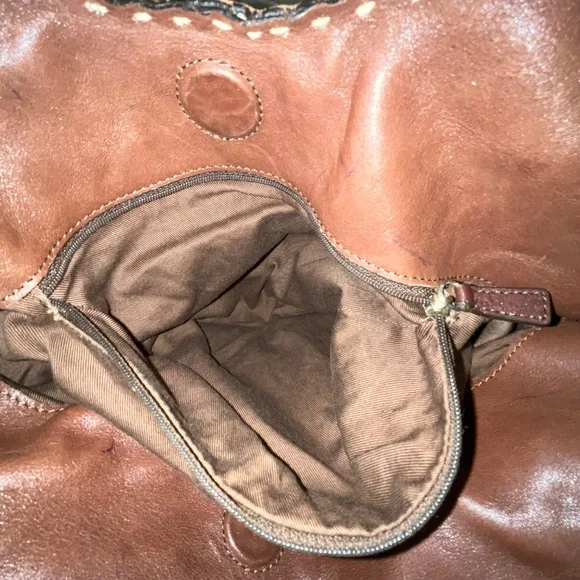 Adrienne Vittadini Brown Leather Handbag - Picture 8 of 12